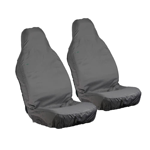 Front driver and passenger grey seat cover set
