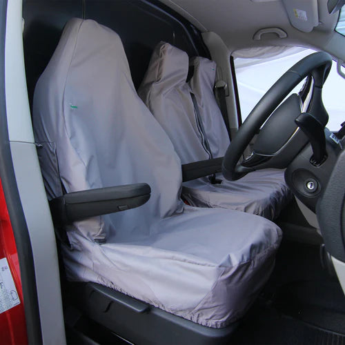 Front Van Seat Cover Set in vehicle - Grey