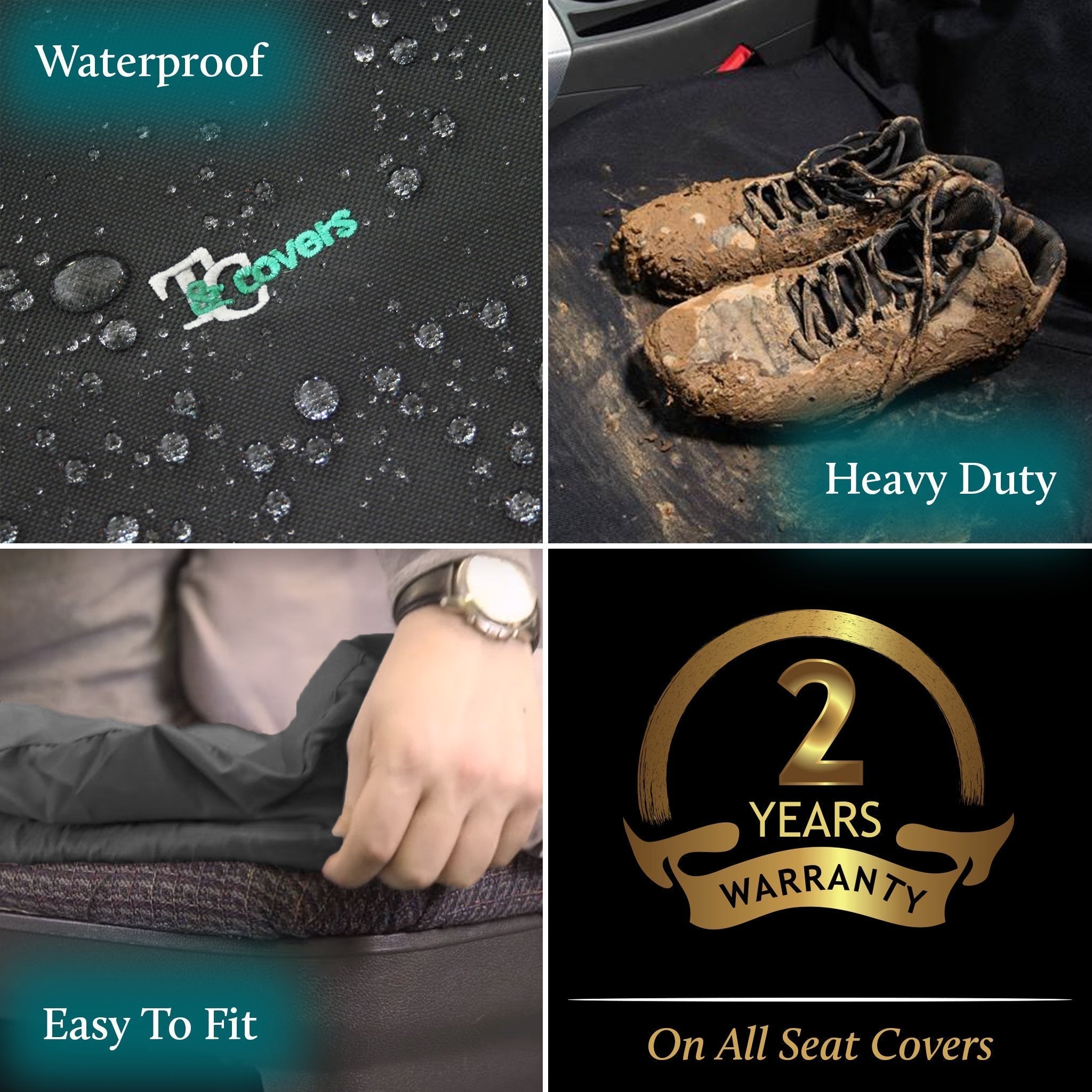 Car Seat Covers - Universal & Waterproof - Large
