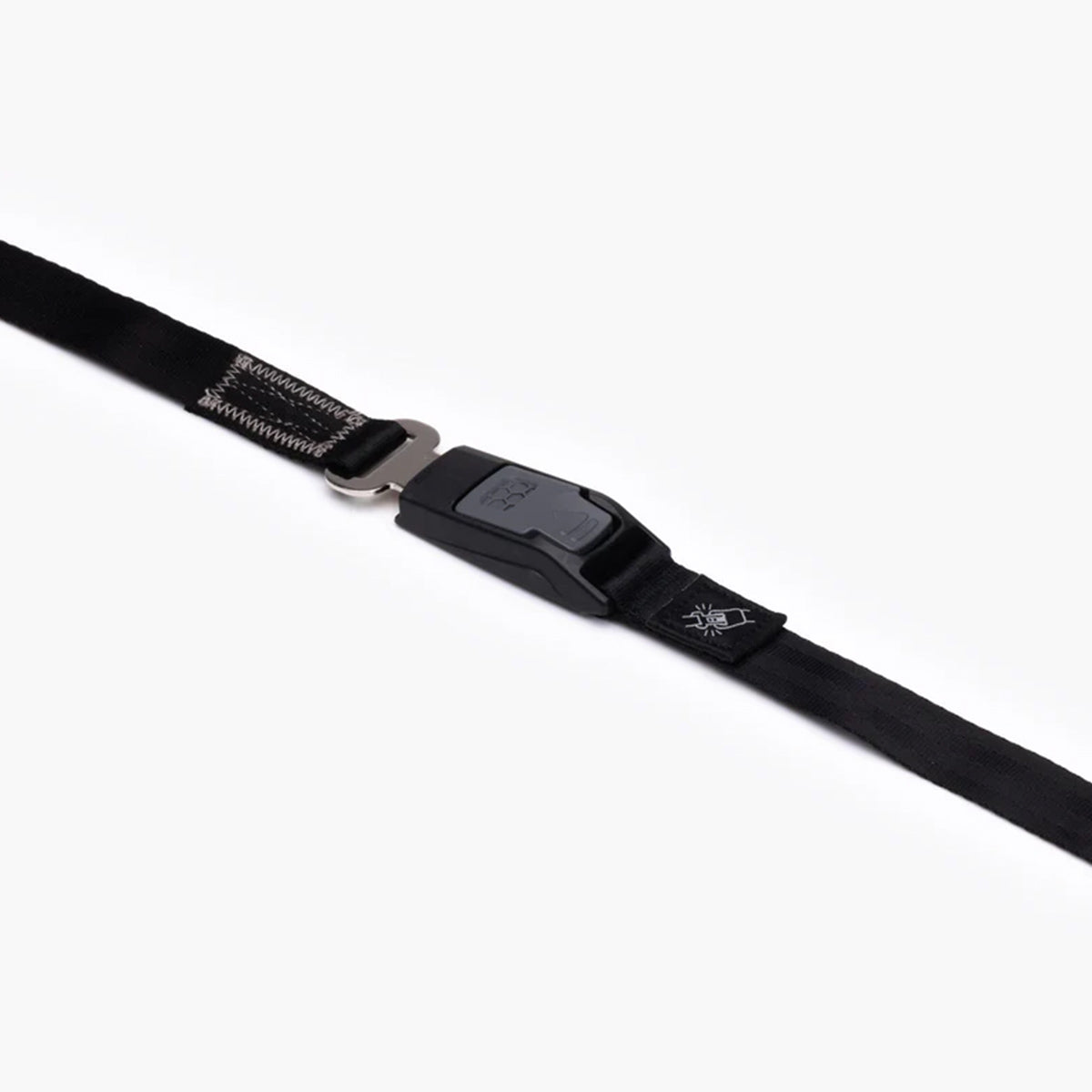 Dog lead clicking in to seat belt adaptor