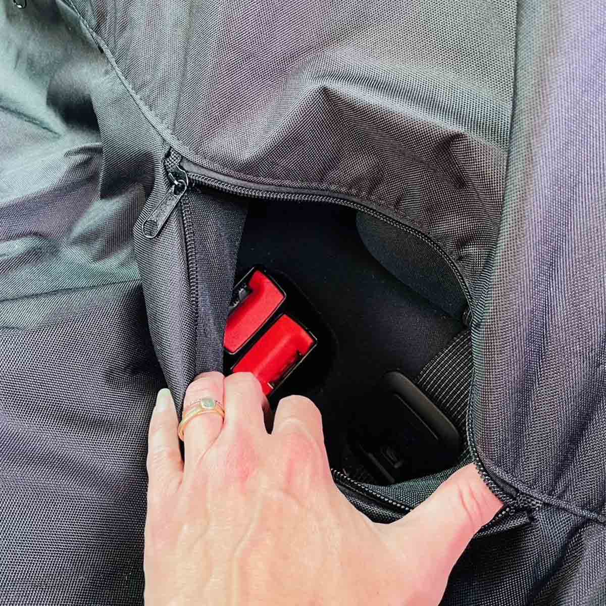 Dog Vehicle Hammock Seat Belt Access Zip