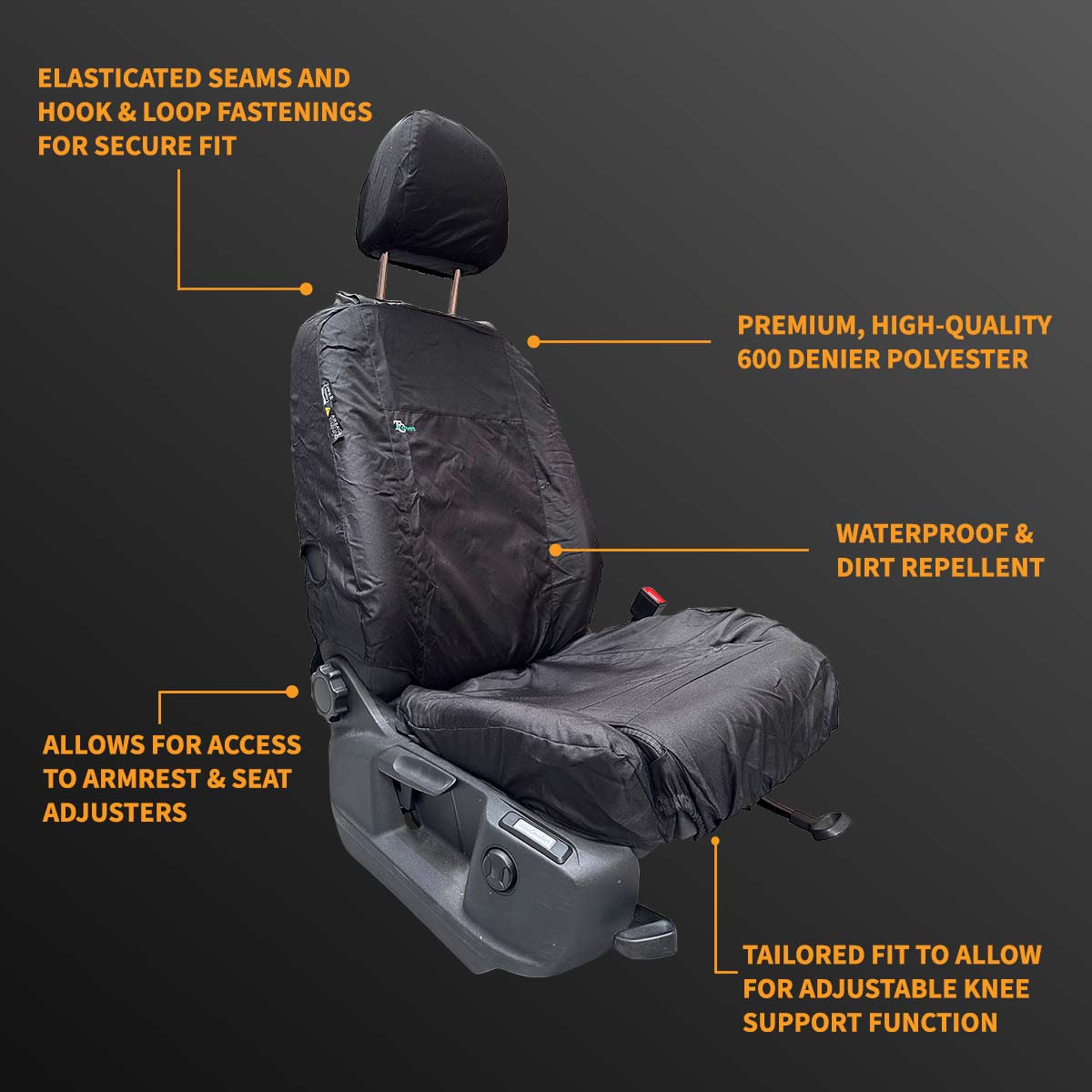 Ford Transit Connect Seat Cover Features