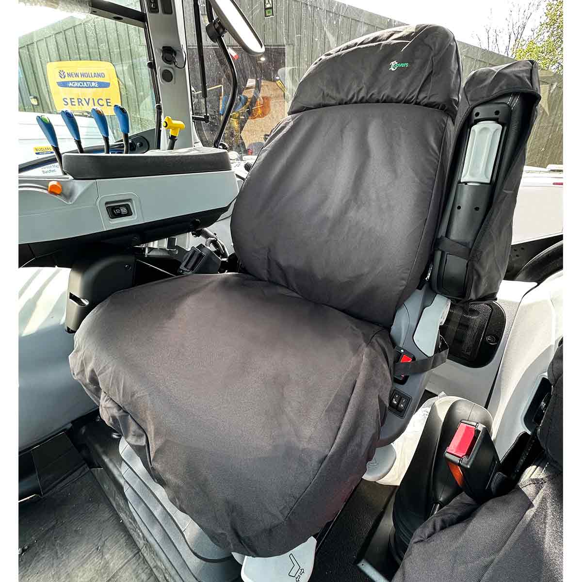 Black Tractor Seat Cover