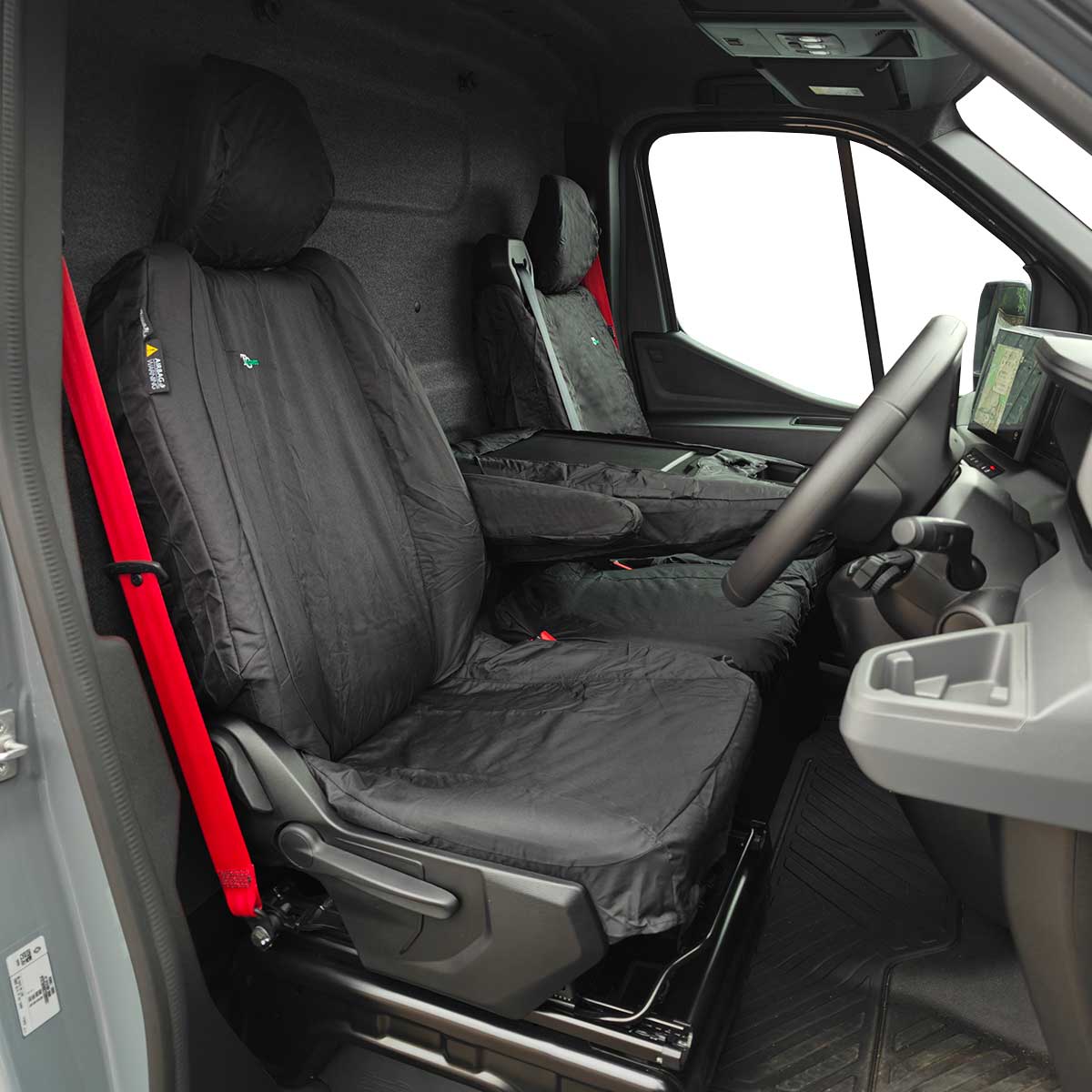 Renault Master 2025+ Seat Covers with folding middle passenger seat