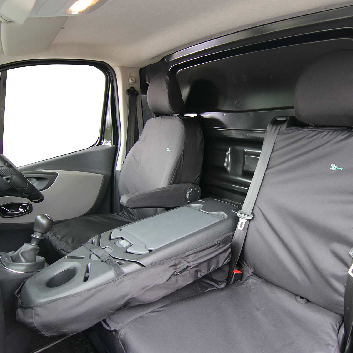 Renault Trafic fold down seat with seat cover
