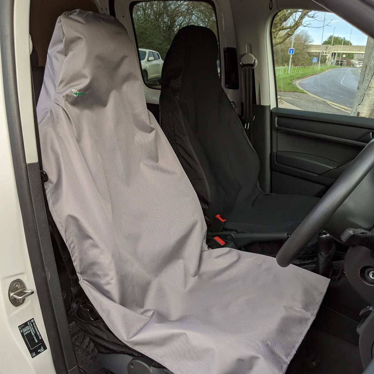 Universal seat covers in grey