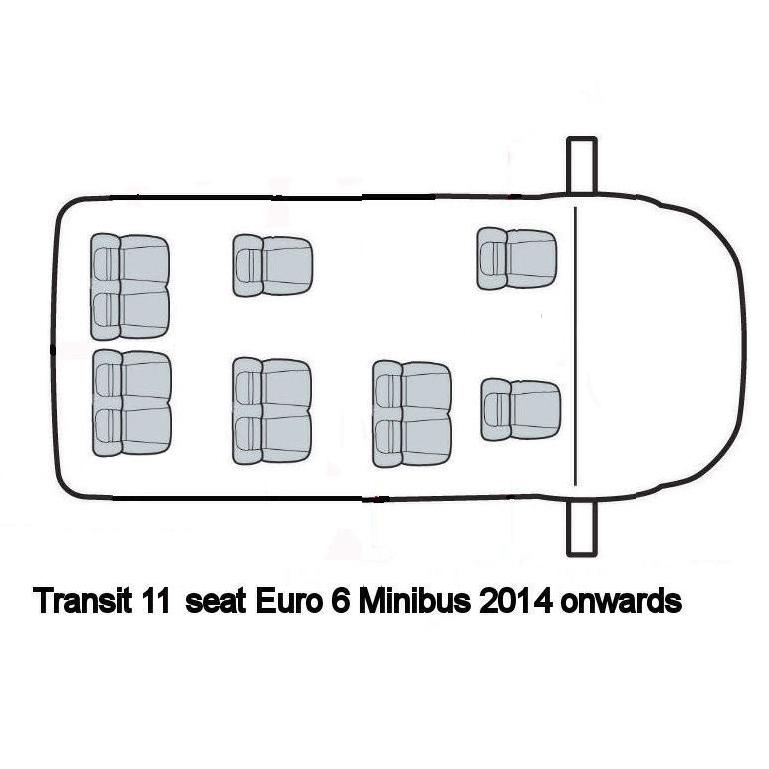 11 Seater Ford Transit Euro 6 layout