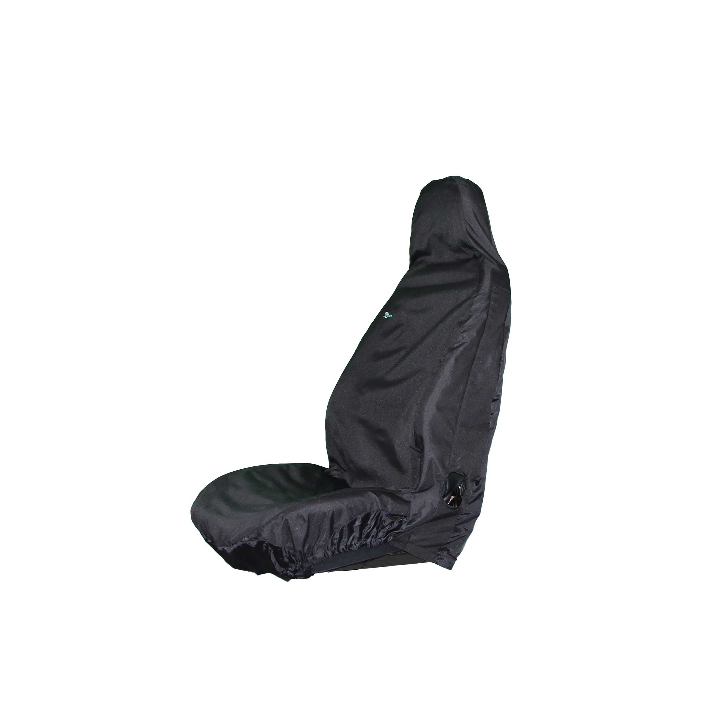 Black universal seat cover side view