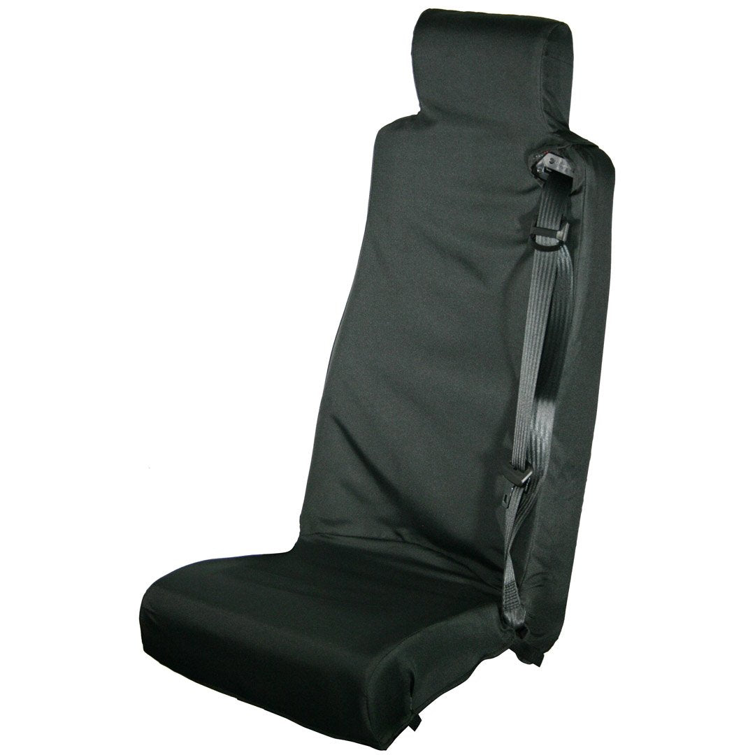 Black tailored minibus seat cover