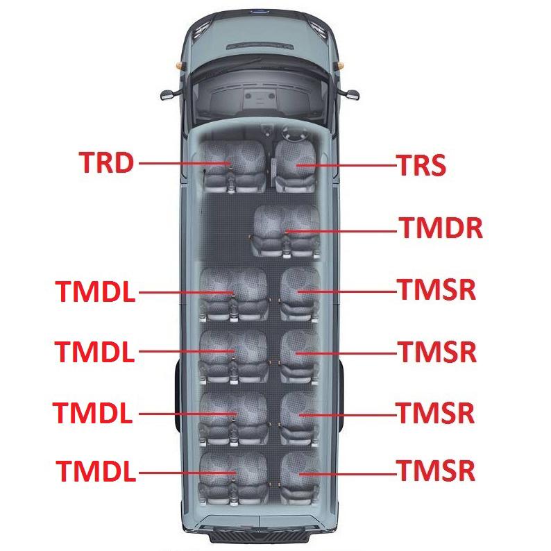 Ford Transit Minibus Seat Cover Set | Euro 5 | 2012 to 2014