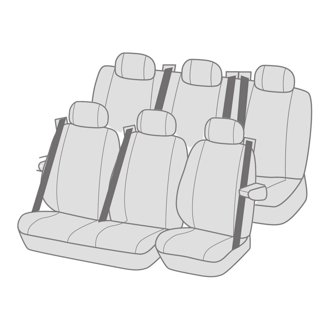 Fiat Talento Combi Minibus Seat Cover Layout