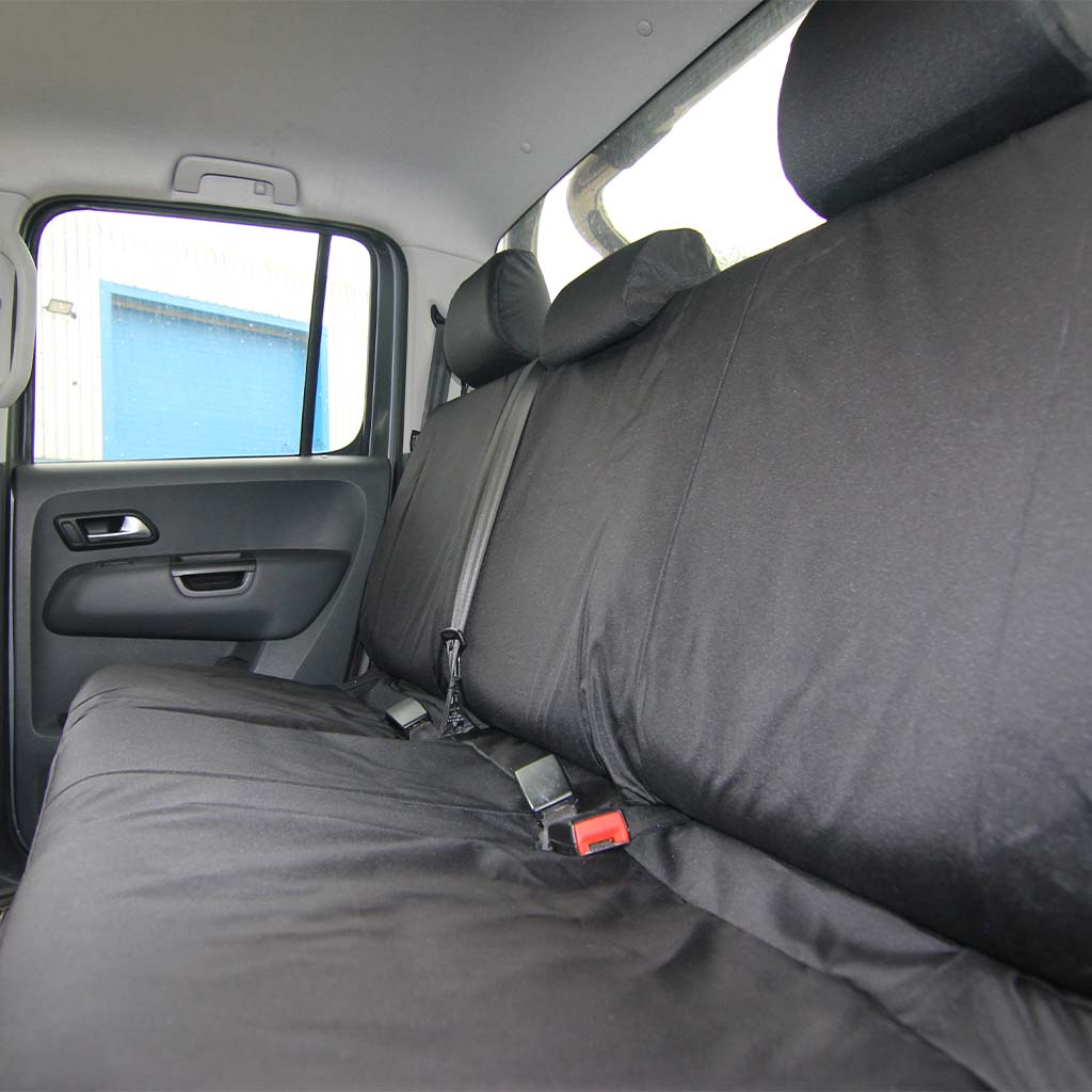 VW Amarok rear seat covers in vehicle