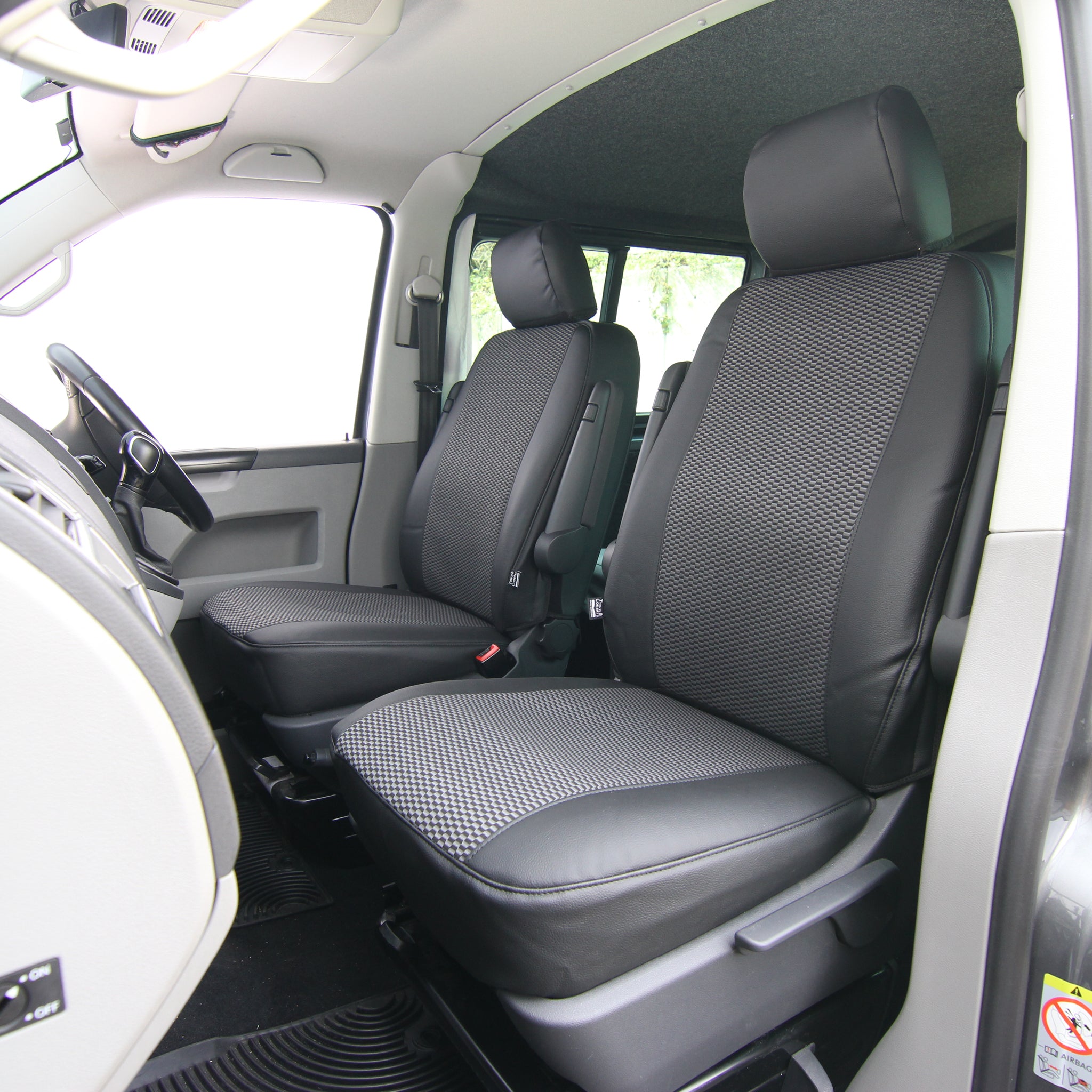 Ford Transit Custom Leatherette Seat Covers (With Single Passenger)