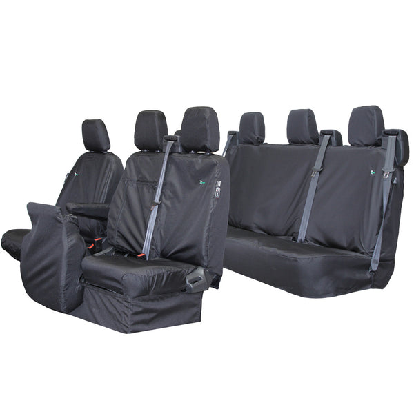 Custom Golf Cart Front Seat Replacement & Custom Seat Covers Set (Black CF)