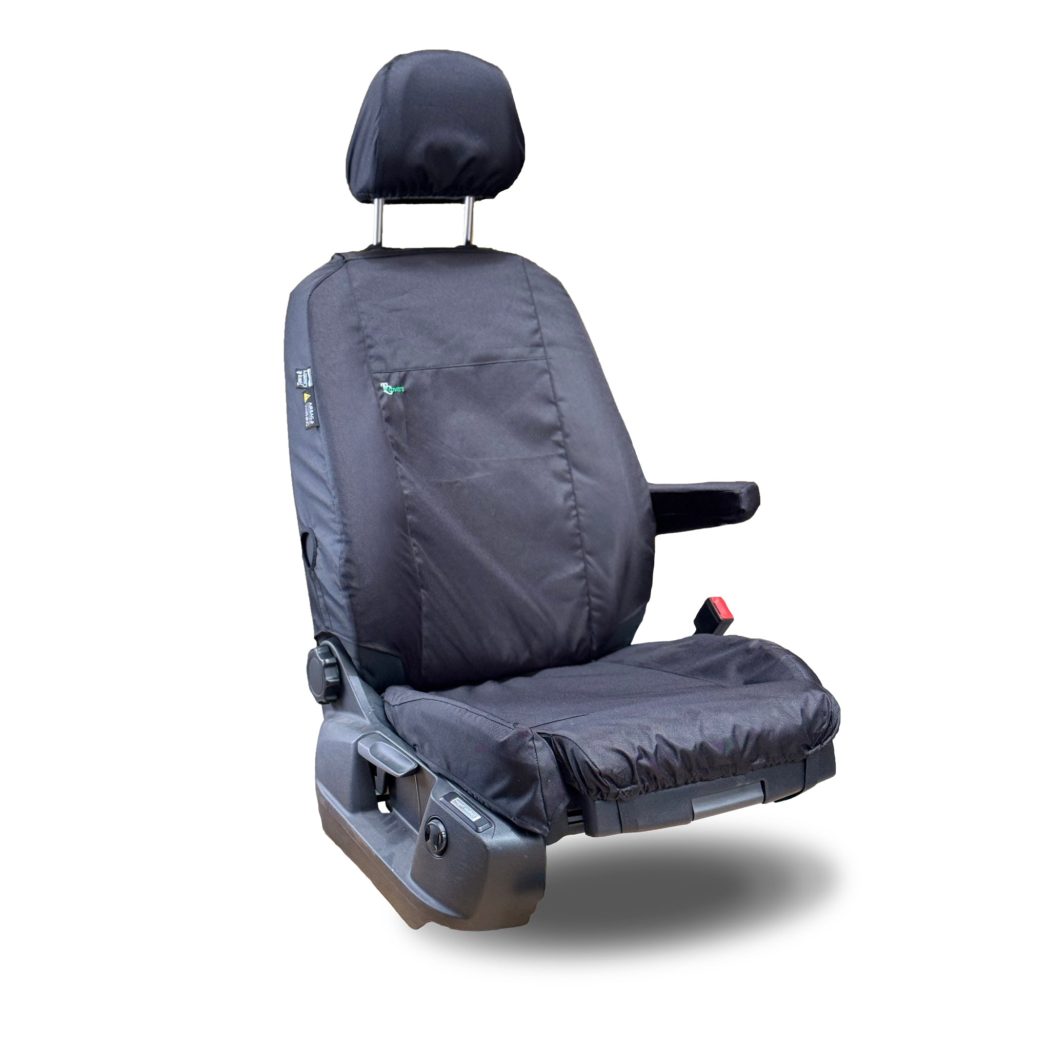 UK Custom Covers Front Seat Covers For VW Caddy Maxi Life (2023 Onwards) – Black 146