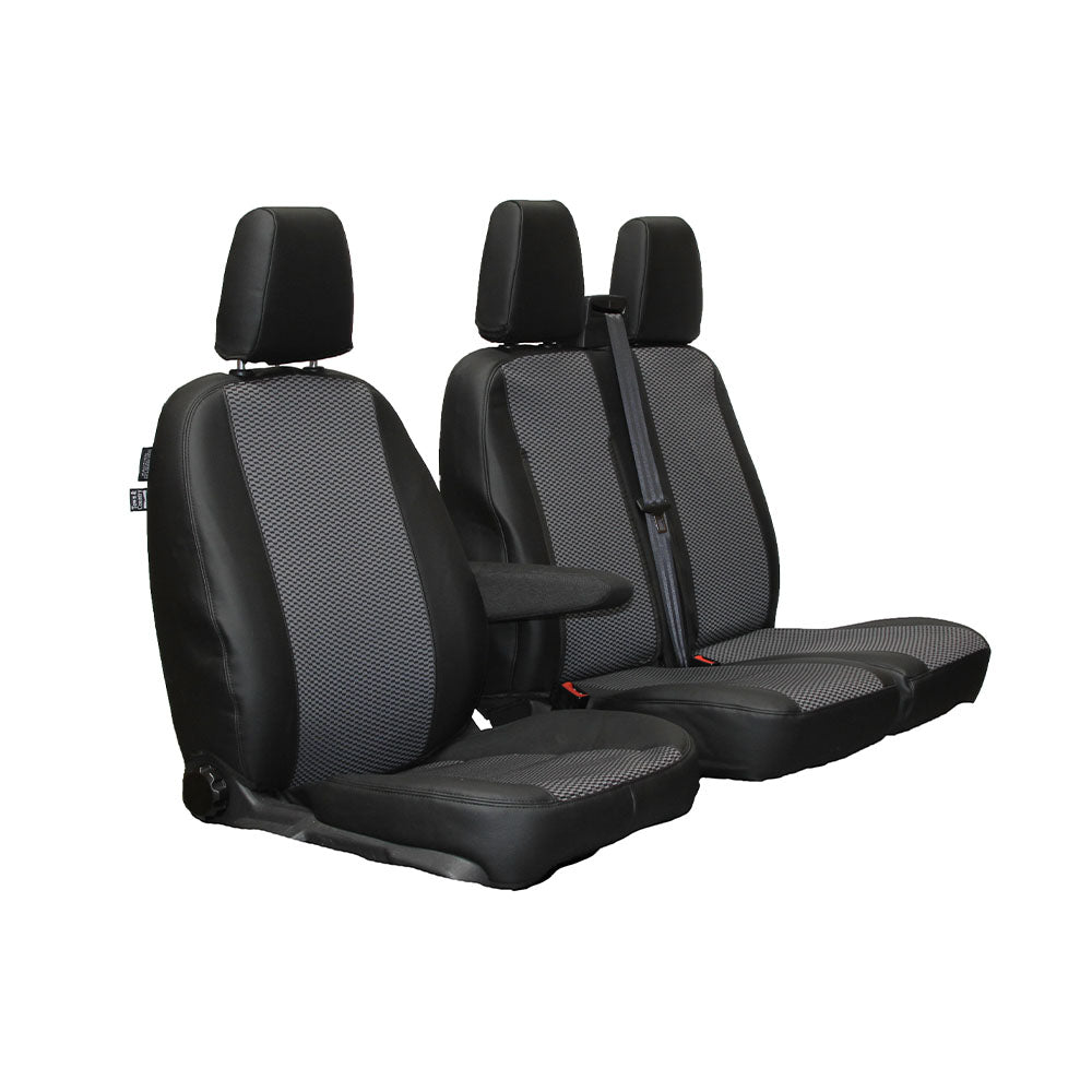 Ford Transit Custom Leatherette Seat Covers With Double Passenger