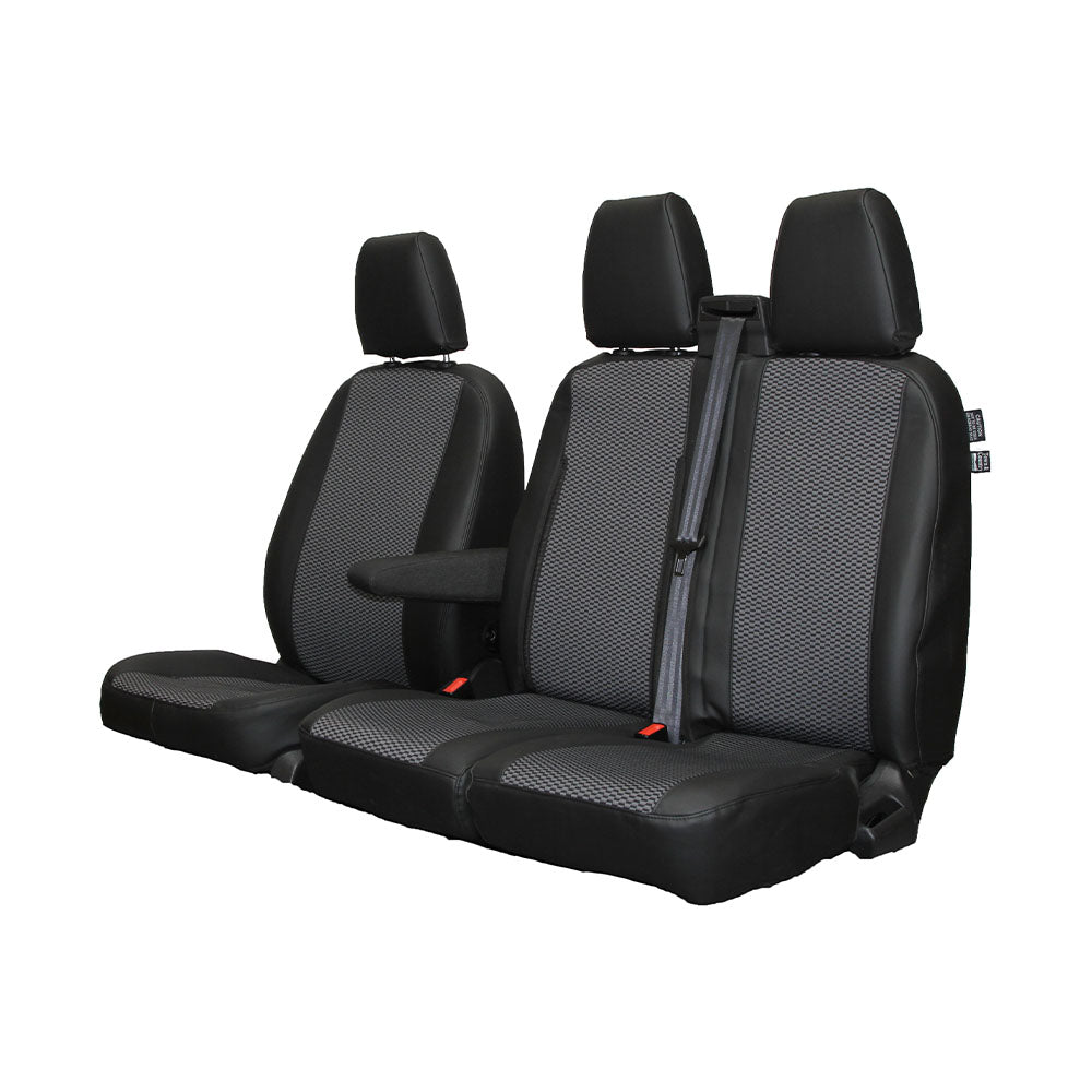 Ford Transit Custom Leatherette Seat Covers With Double Passenger