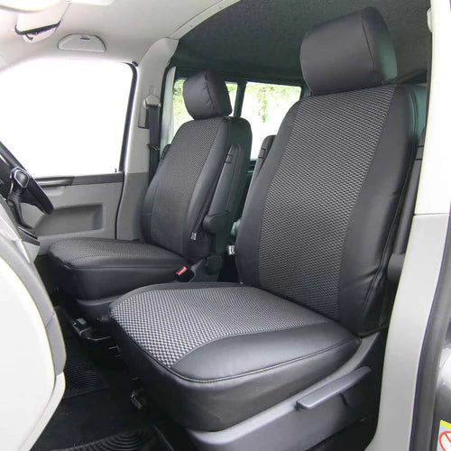 Transit Custom Leatherette Seat Covers (With Single Passenger)