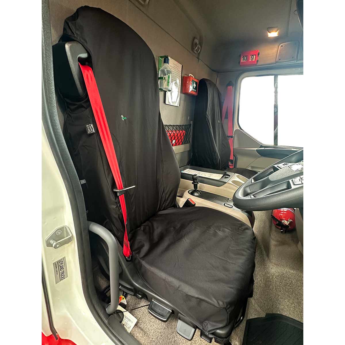 DAF XB Driver & Passenger Seat Cover - Black