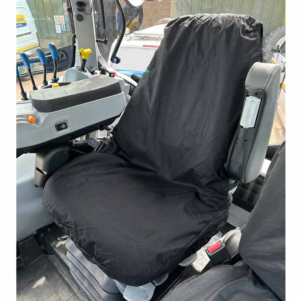 Black High-Back Tractor Seat Cover