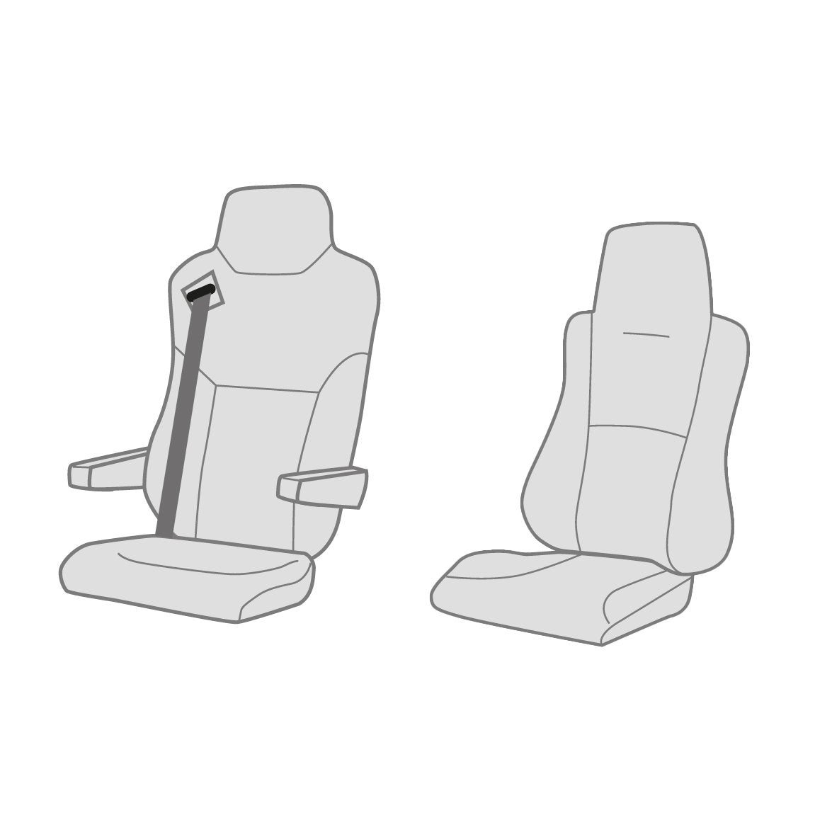 MAN TGX Seat Covers - Heavy Duty & Waterproof (to 2021)