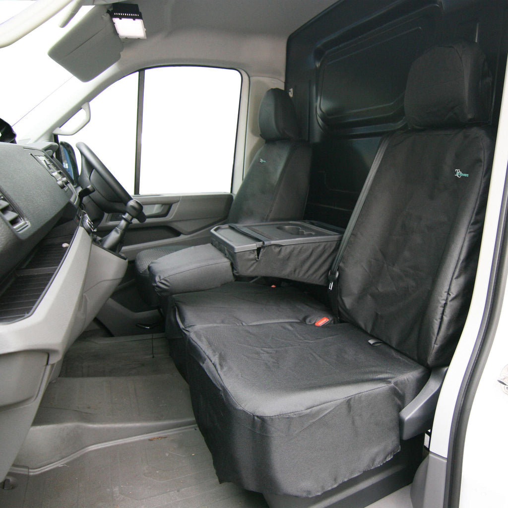 thumbnail image 2 of VW Crafter Front Seat Covers - Leatherette Tailored - Black 958 - 2017 Onwards - RHD 2 of 6